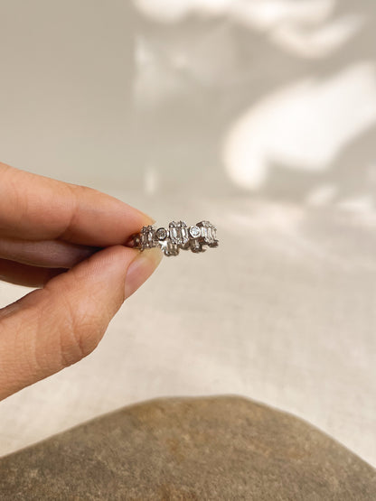 Cocktail rings in hi-micron polish with zircons