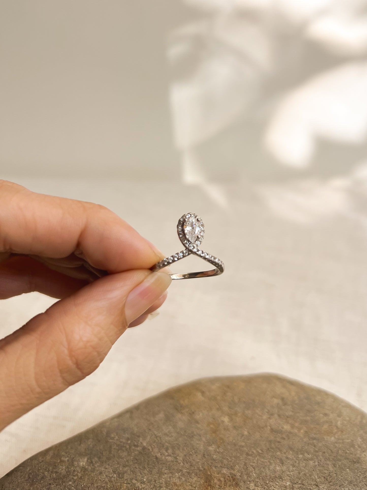 Cocktail rings in hi-micron polish with zircons