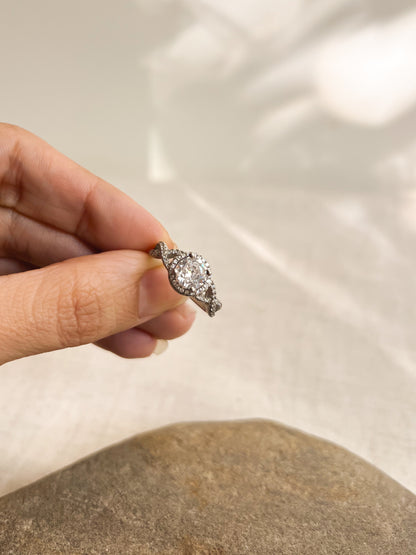 Cocktail rings in hi-micron polish with zircons