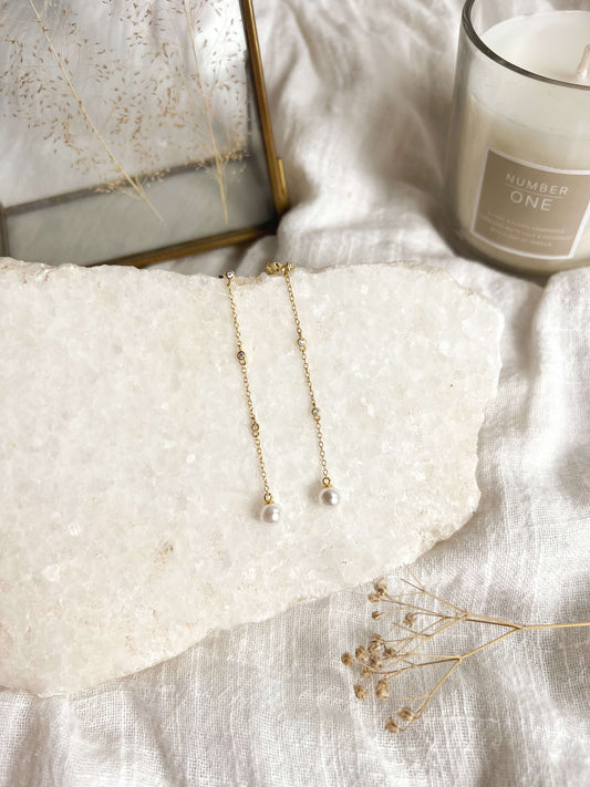 shooting star pearl dangler