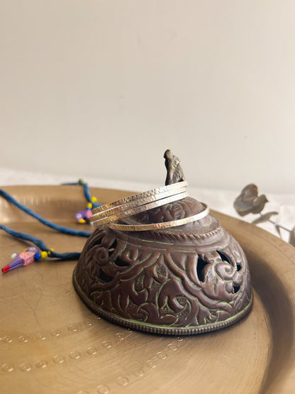 Dhanashri hammered silver bangle ( for 1 pc)