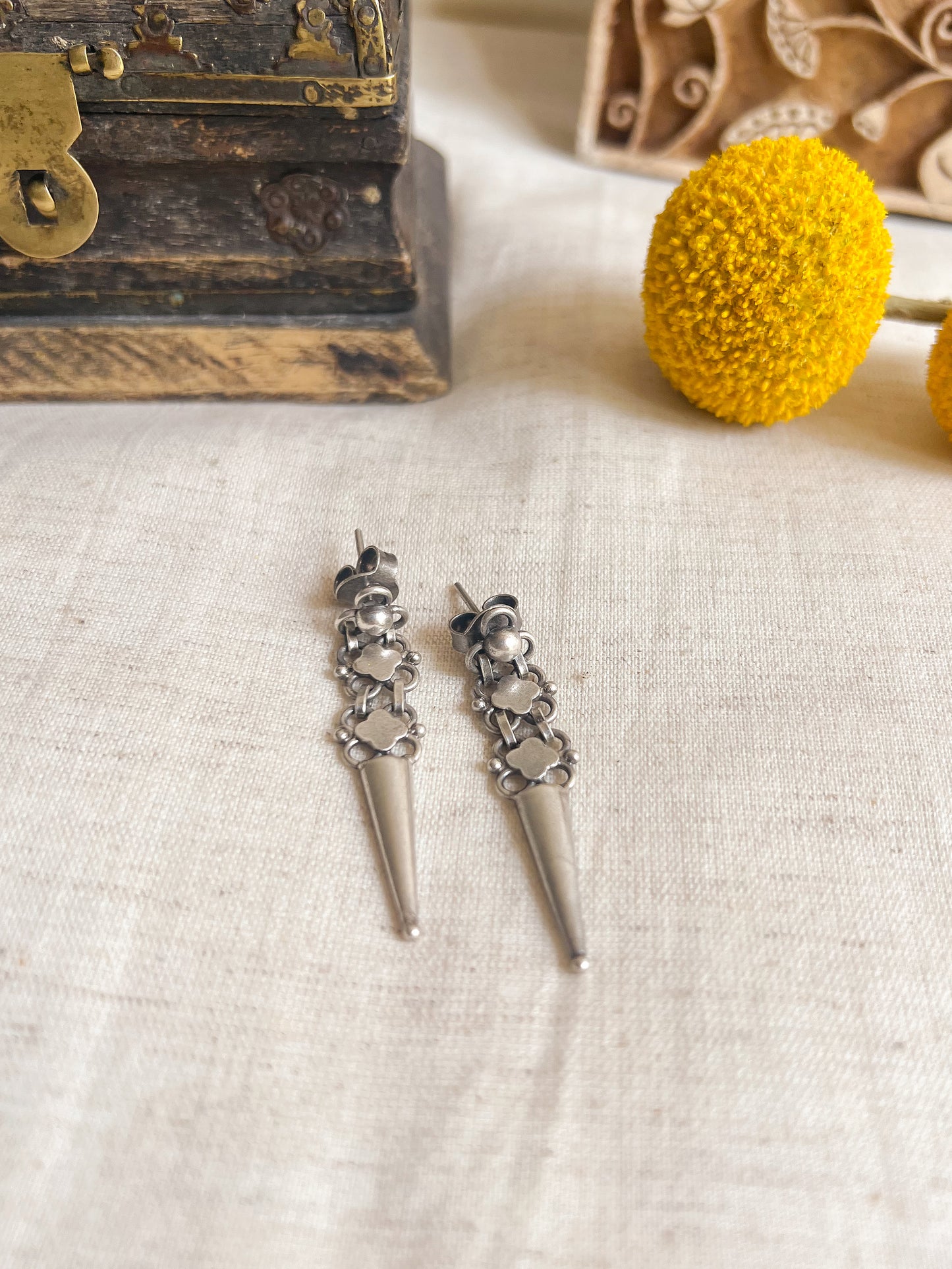 Siyara tribal detail silver drops
