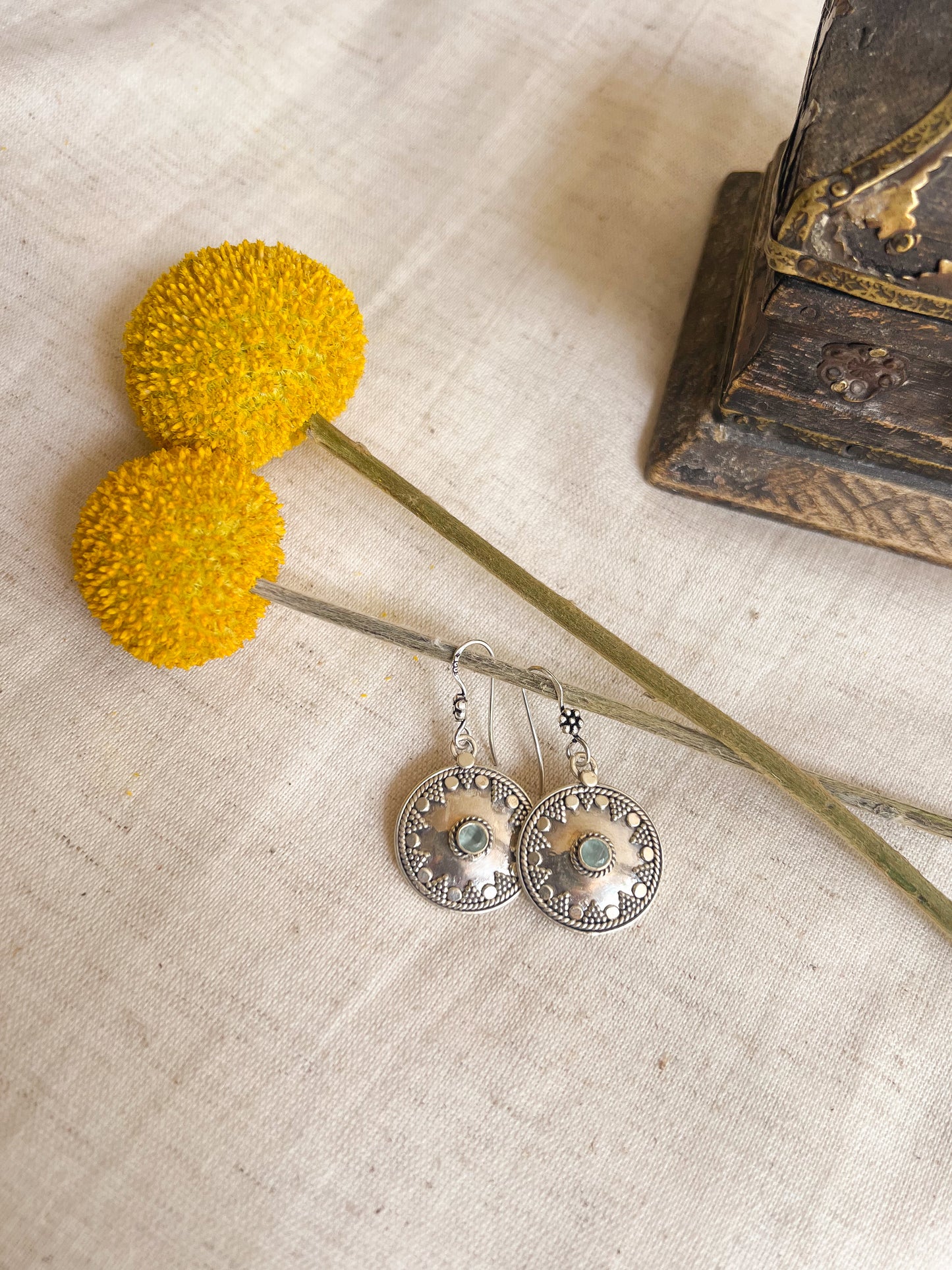 Dhala fish hook earrings in sterling silver
