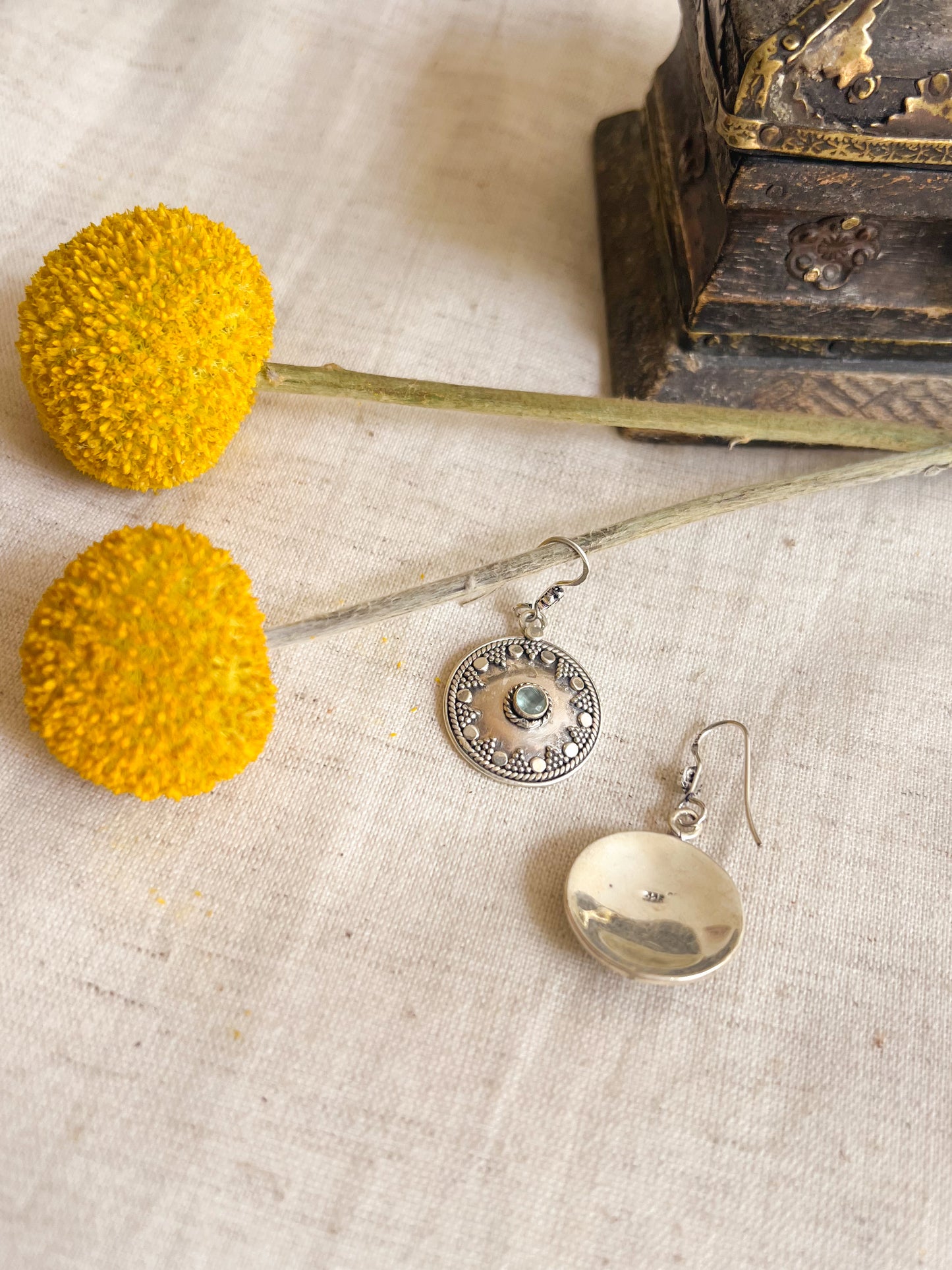 Dhala fish hook earrings in sterling silver