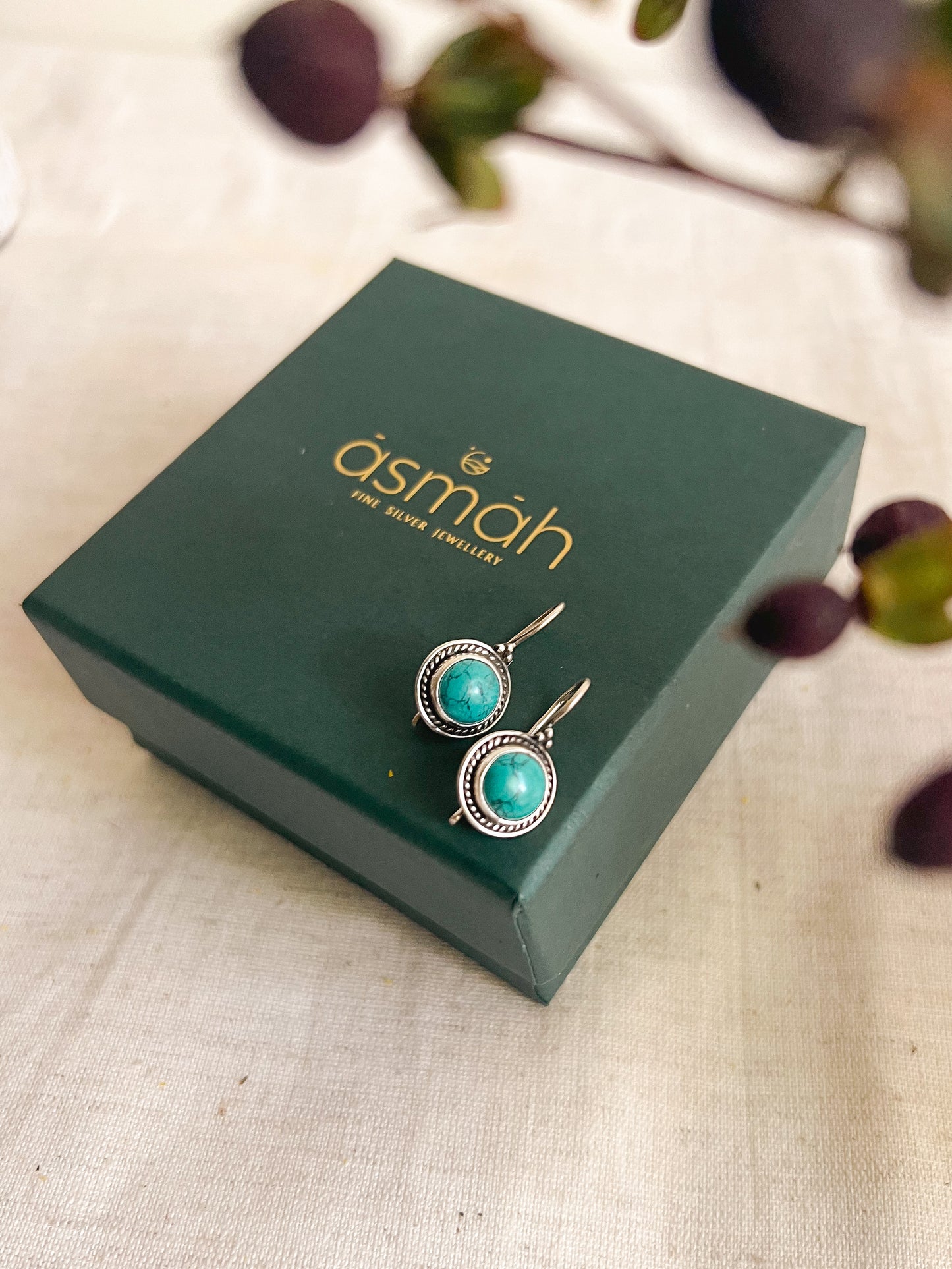Mehwish fish hook in silver with drop (2 color variants )