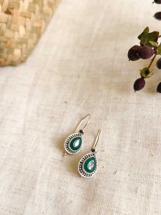 Kamya fish hook earrings in silver
