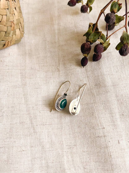 Kamya fish hook earrings in silver