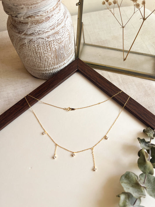 Aurora neck chain in 18K gold plated silver