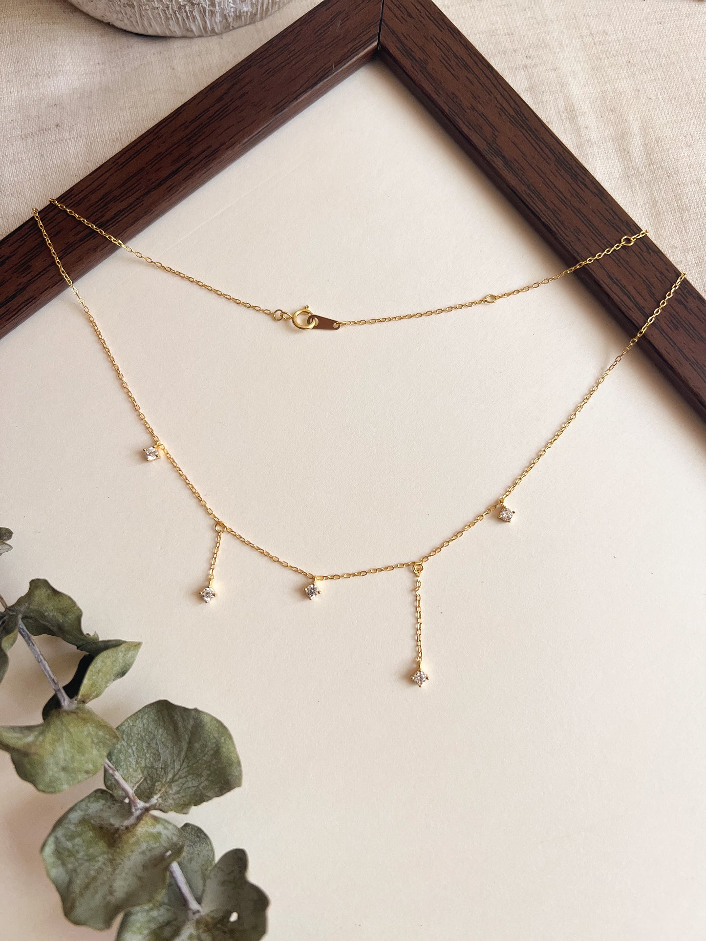 Aurora neck chain in 18K gold plated silver