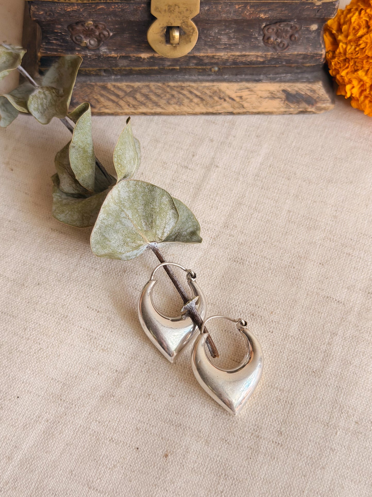 Unnati edgy silver hoops