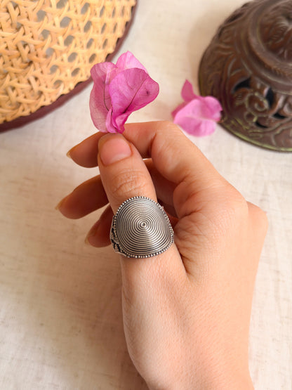 Zen chunky silver ring (adjustable)
