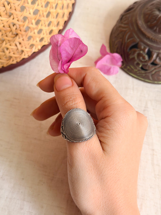 Zen chunky silver ring (adjustable)