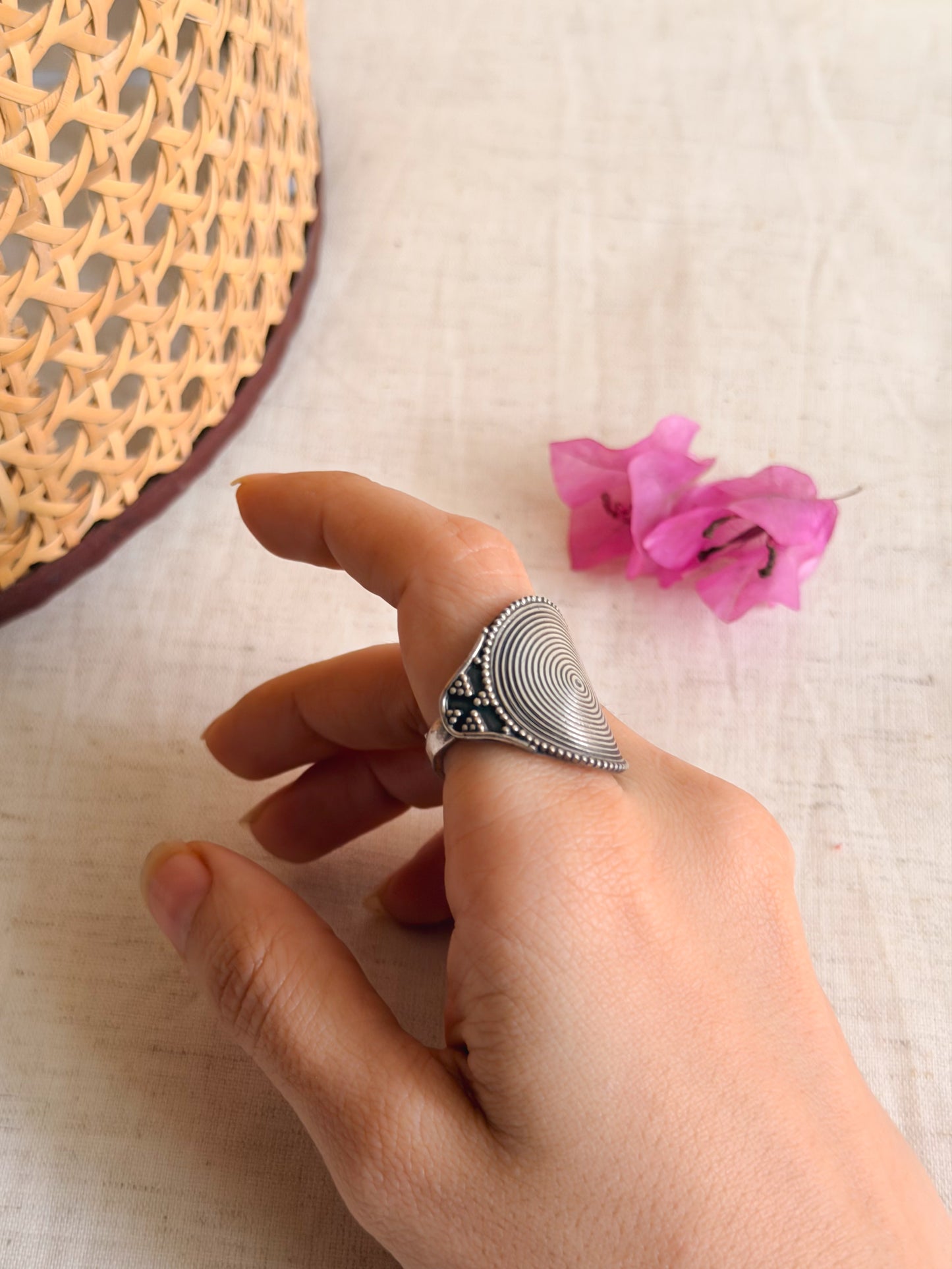Zen chunky silver ring (adjustable)
