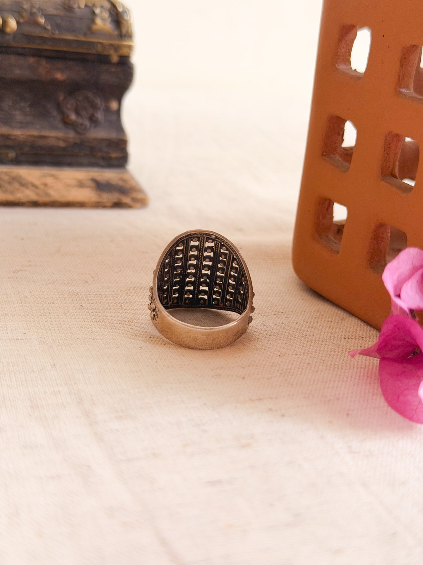 Jaal ring in sterling silver (size 10, 20mm dia)