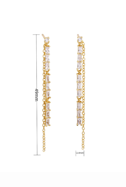 Constellation danglers in 18k gold plated silver